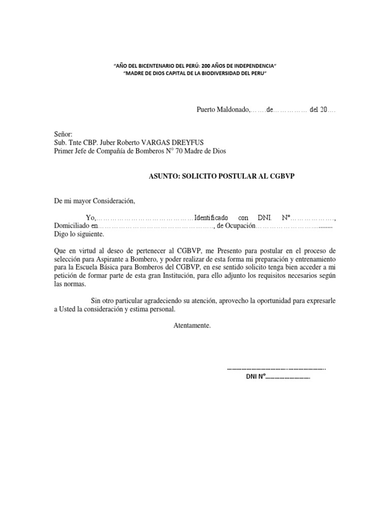 Solicitud de Postulacion A Aspirante PDF