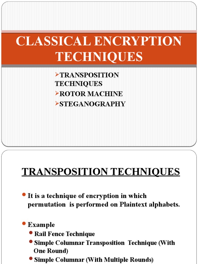 Classical Encryption Techniques | PDF