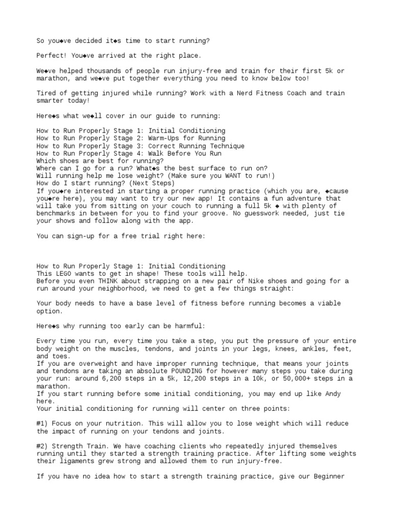 How To Run Wiki | PDF | Foot | Running