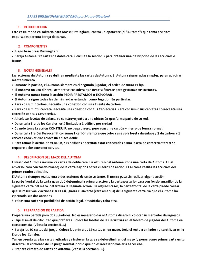 Introduccion BRASS BIRMINGHAM MAUTOMA Por Mauro Gibertoni PDF