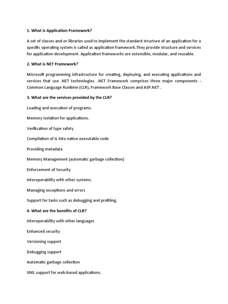 What Is Application Framework