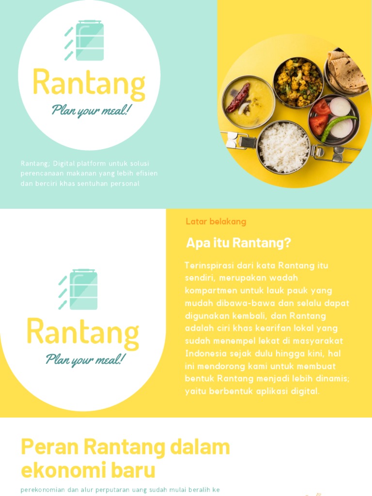 Rantang: Solusi Perencanaan Makanan Digital | PDF