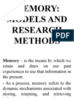 Memory: Models and Research Methods