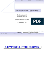 An Introduction To Hyperelliptic Cryptography: Stefania Vanzetti BUNNYTN 2011