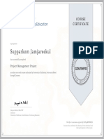 Project Management Certificate Course Completion