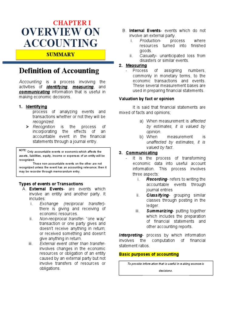 Overview of Accounting Principles | PDF | International Financial ...