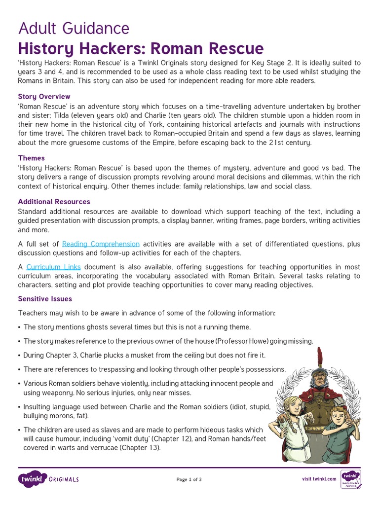 History Hackers Roman Rescue Adult Guidance | PDF | Reading Comprehension