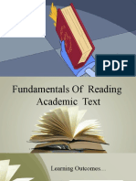 Week 1 (Day 1) Fundamentals of Reading Academic Text