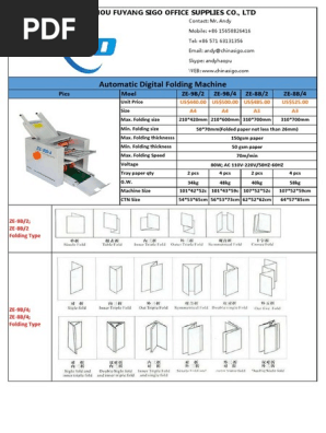 Folding machine 2