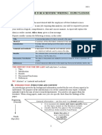 Companion Guide For Scientific Writing - Expectations I. O: Tells A Story Gives A Clear Message