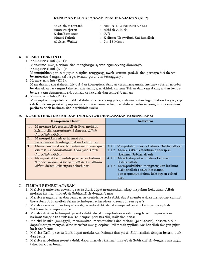 Contoh rpp pdf