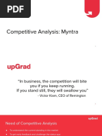 Competitive Analysis of Myntra