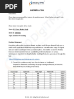 Discretization Problem Statement