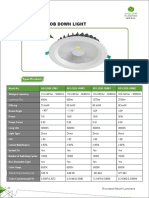 COB Down Light Made in KSA Specifications