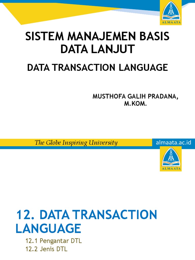 Data Transaction Languange | PDF | Komputer
