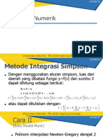 INTEGRASI NUMERIK Lanjut