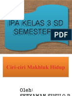 Media Perangkat Pembelajaran IPA SD KELAS 3 SEMESTER 1