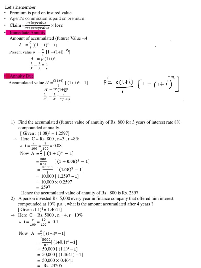 Annuity Ex 2.2 (Revised) | PDF | Present Value | Mathematical And ...