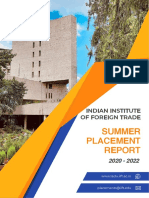 Summer Placement: Indian Institute of Foreign Trade