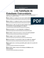 Pesquisa de Satisfação de Estudante Universitário