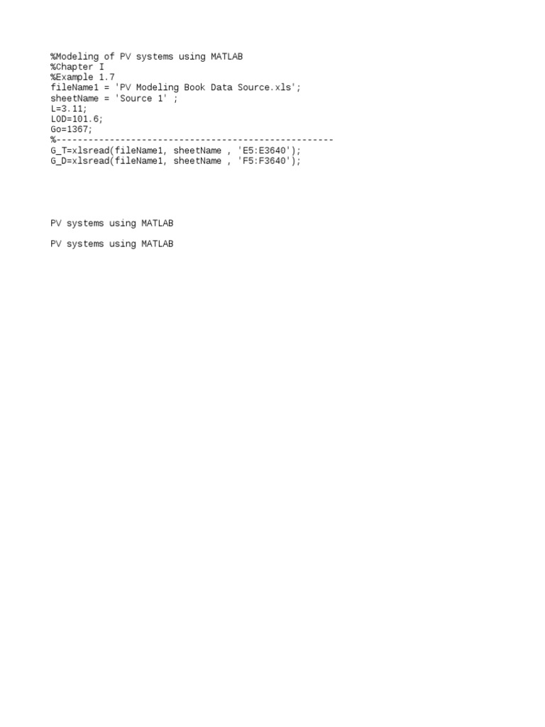 PV Systems Using MATLAB | PDF
