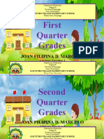 First Quarter Grades: Joan Filipina D. Marcelo