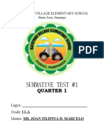 Summative Test #1: Quarter 1