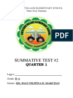 Summative Test #2: Quarter 1