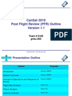 Cansat 2019 Post Flight Review (PFR) Outline: Team # 6160 Grizu-263