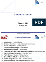 Dokumen - Tips - Cansat 2014 PDR 2019 12 31 Cansat 2014 PDR Team 1261 Sparky Sat Presentation