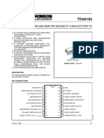 Multistandard Am and FM Sound If Circuit For TV: Description