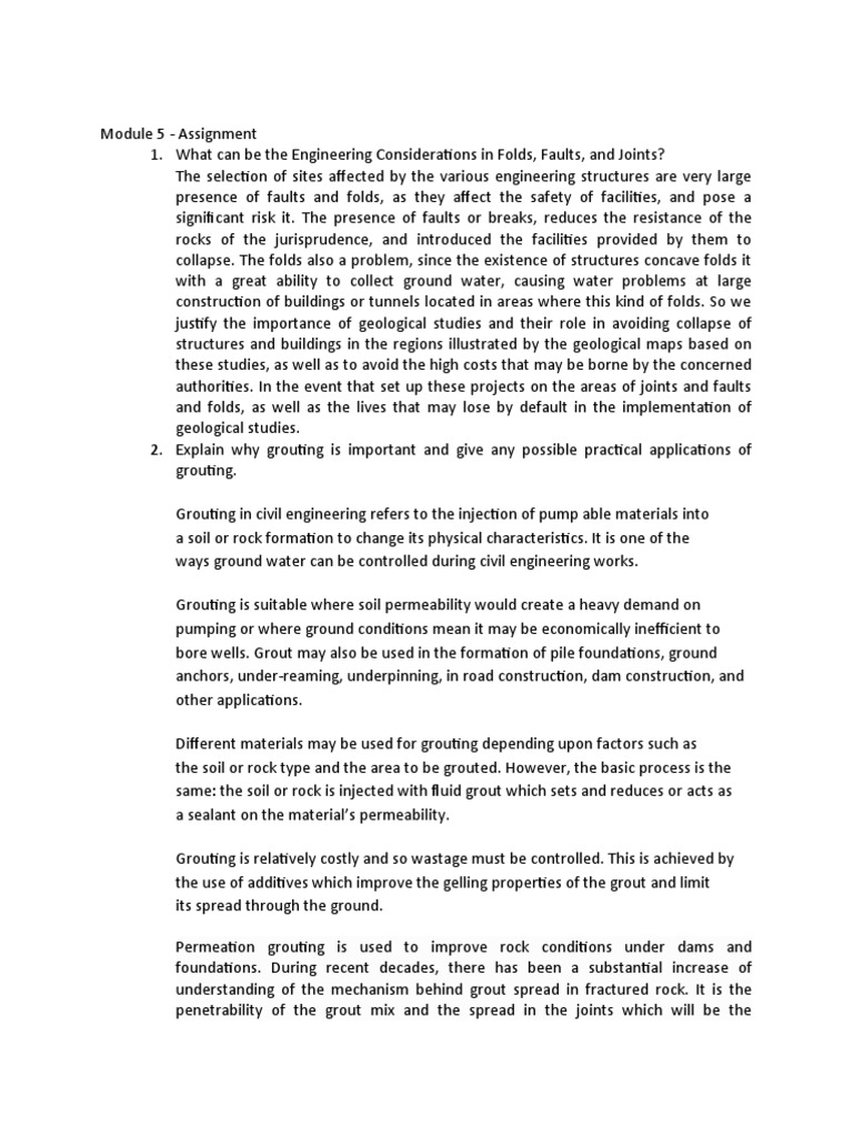 Engineering Impacts of Folds and Faults | PDF | Civil Engineering | Water