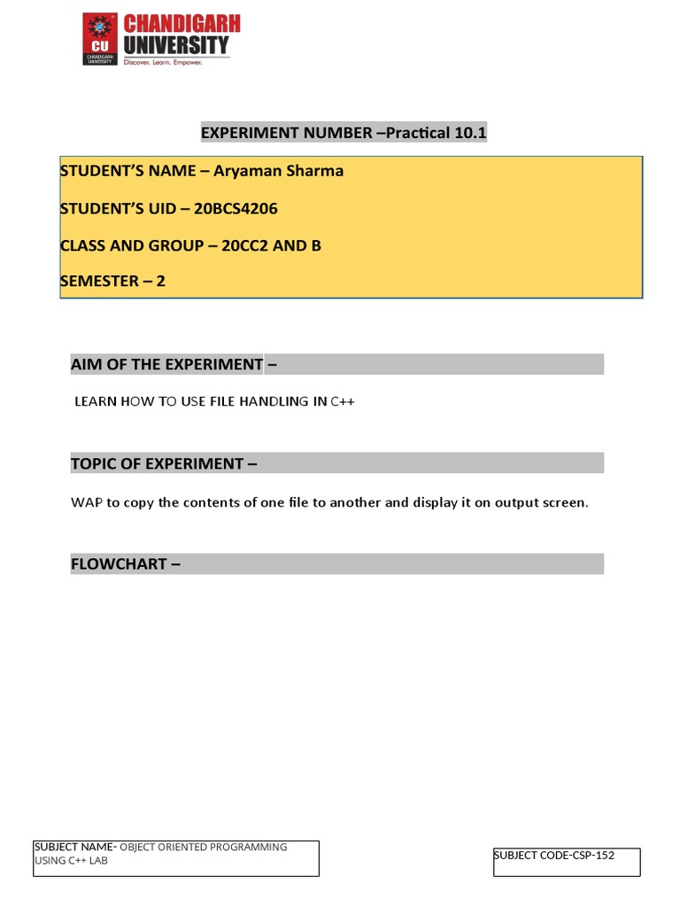 C++ File Handling Lab Experiment | PDF | C++ | Programming Paradigms