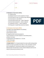 Weight Estimation - 2 Topics: 3.5 Estimation of Fuel Fraction (W /W)