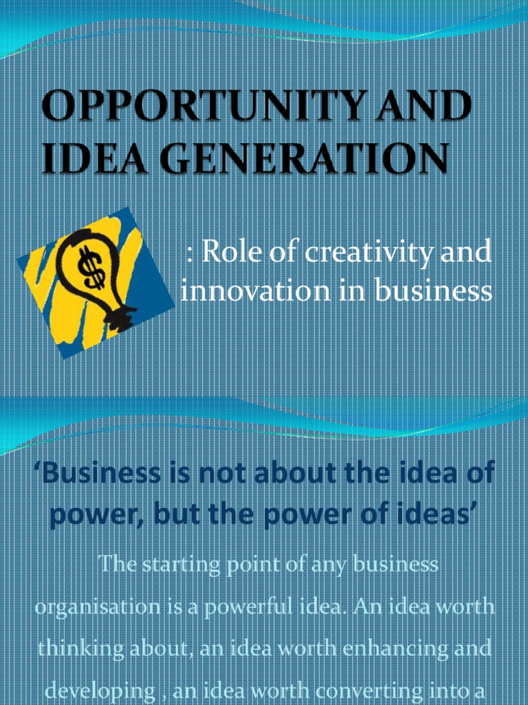 Unit III - Opportunities | PDF | Brainstorming | Entrepreneurship
