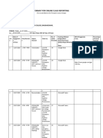 Format For Online Class Reporting