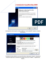 LEEME Manual de Instalación EasyWorship 2009