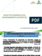 Aspectos Generales Del Entrenamiento Deportivo: Mg. Hernán Alonso Osorio Estrada