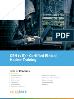 CEH (v11) - Certified Ethical Hacker Training: Table of
