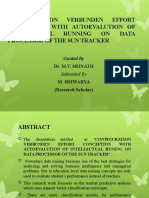 Configuration Verbunden Effort Conception With Autoevalution of Intellectual Running ON Data Processor of The Sun Tracker