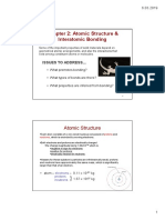 Chapter 2: Atomic Structure & Interatomic Bonding: Issues To Address..