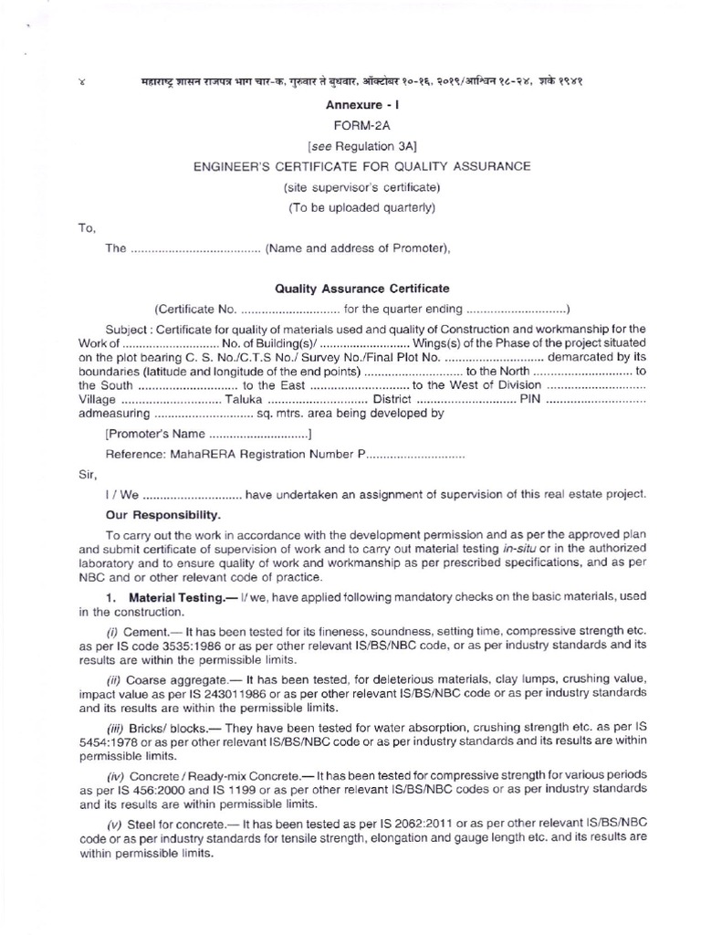Maharera General Amendment Regulations 2017 Form And Agreement Pdf