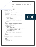 Program To Insert & Delete Item in Linear Stack