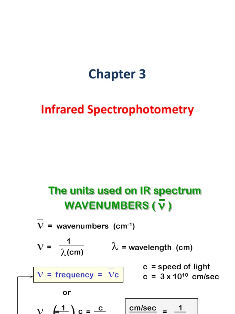 Infrared Spectrophotometry Basics | PDF | Infrared Spectroscopy ...