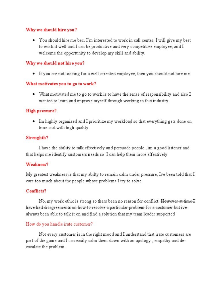Call Center Questions | PDF | Call Centre | Applied Psychology