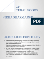 Pricing of Agricultural Goods - Neha Sharma, B053