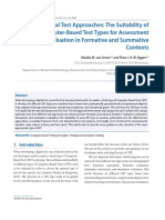 Educational Test Approaches: The Suitability of Computer-Based Test Types For Assessment and Evaluation in Formative and Summative Contexts