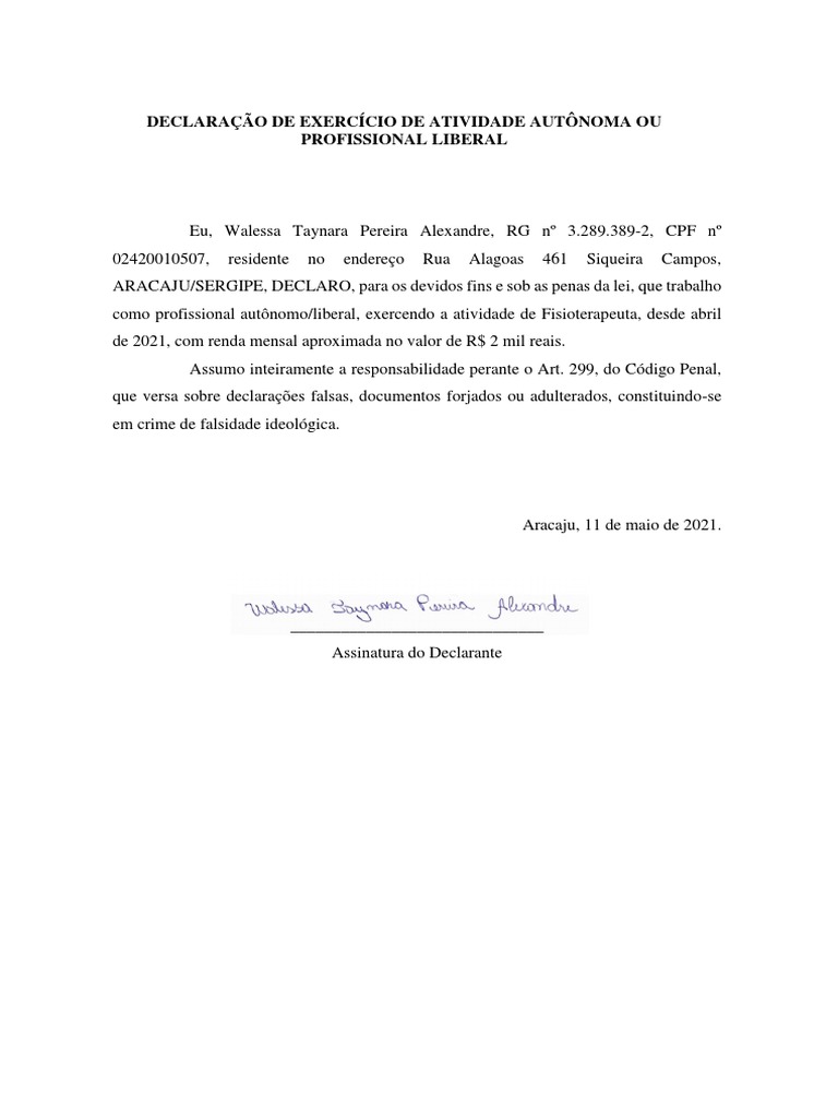 Entrega De Declaracao De Inicio De Atividade