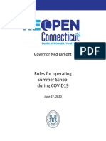 Rules For Operating Summer School During COVID19: Governor Ned Lamont