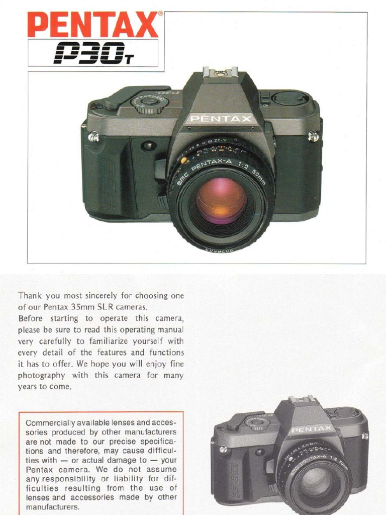 Pentax P30t Manual EN PDF
